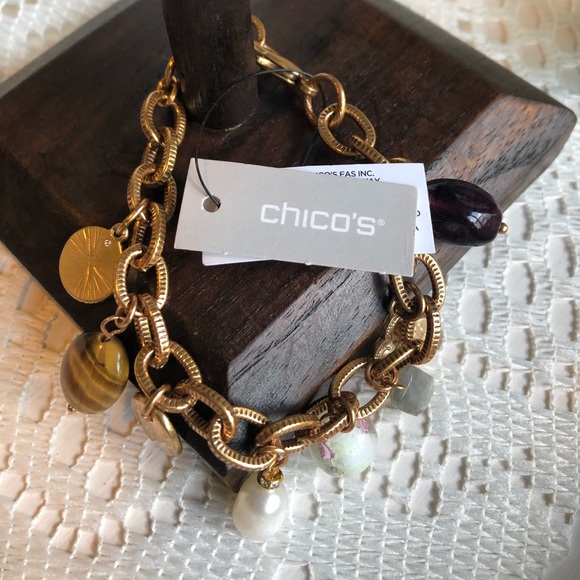 Chico’s gold toned charm bracelet - Picture 2 of 4